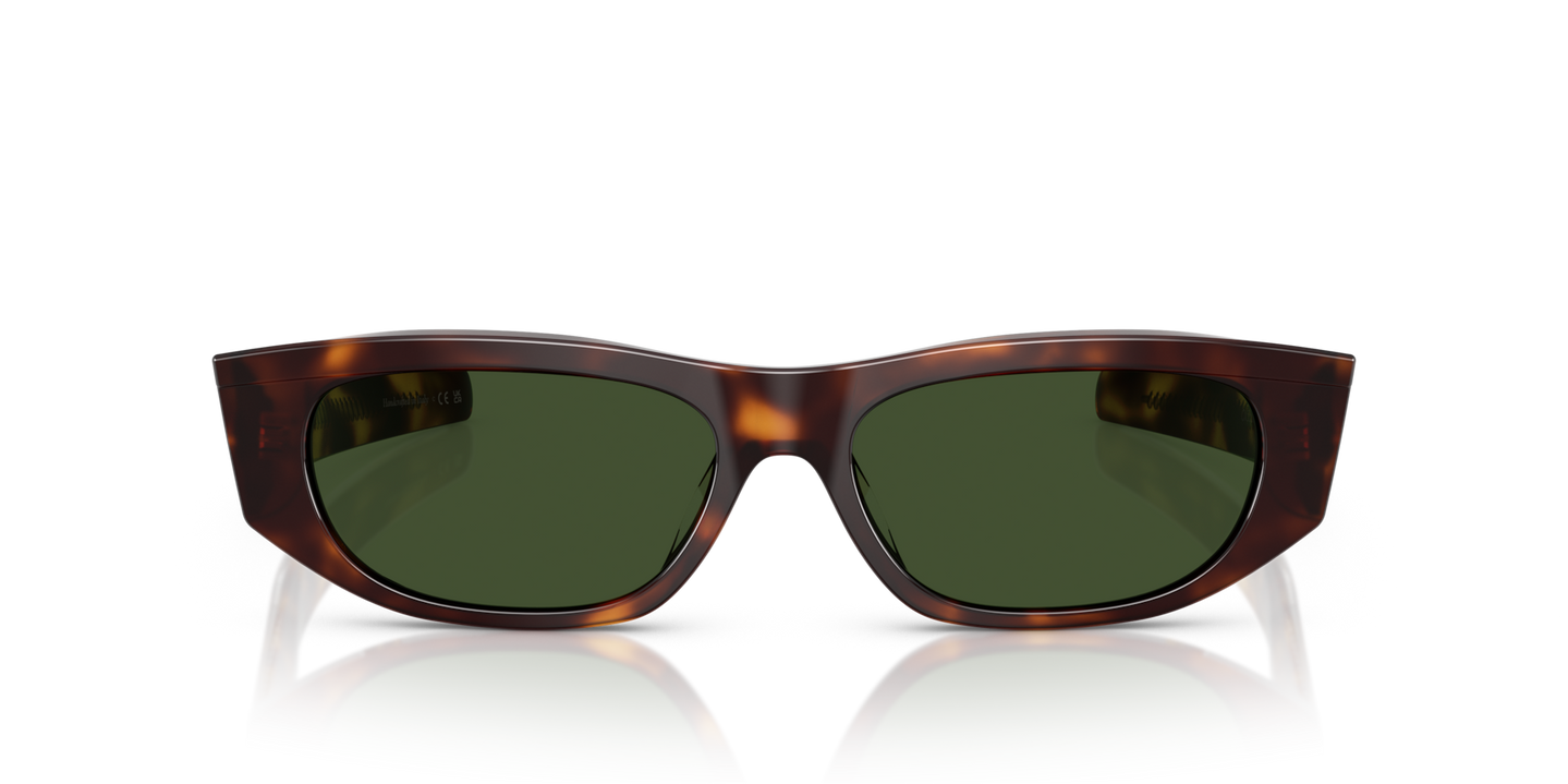 Oliver Peoples Fai II avec une monture Acajou foncé et des verres Vert - Image Matériau