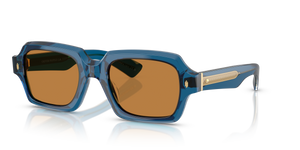 Oliver Peoples Devaney 18k avec une monture Bleu Translucide et des verres Brun - image 1