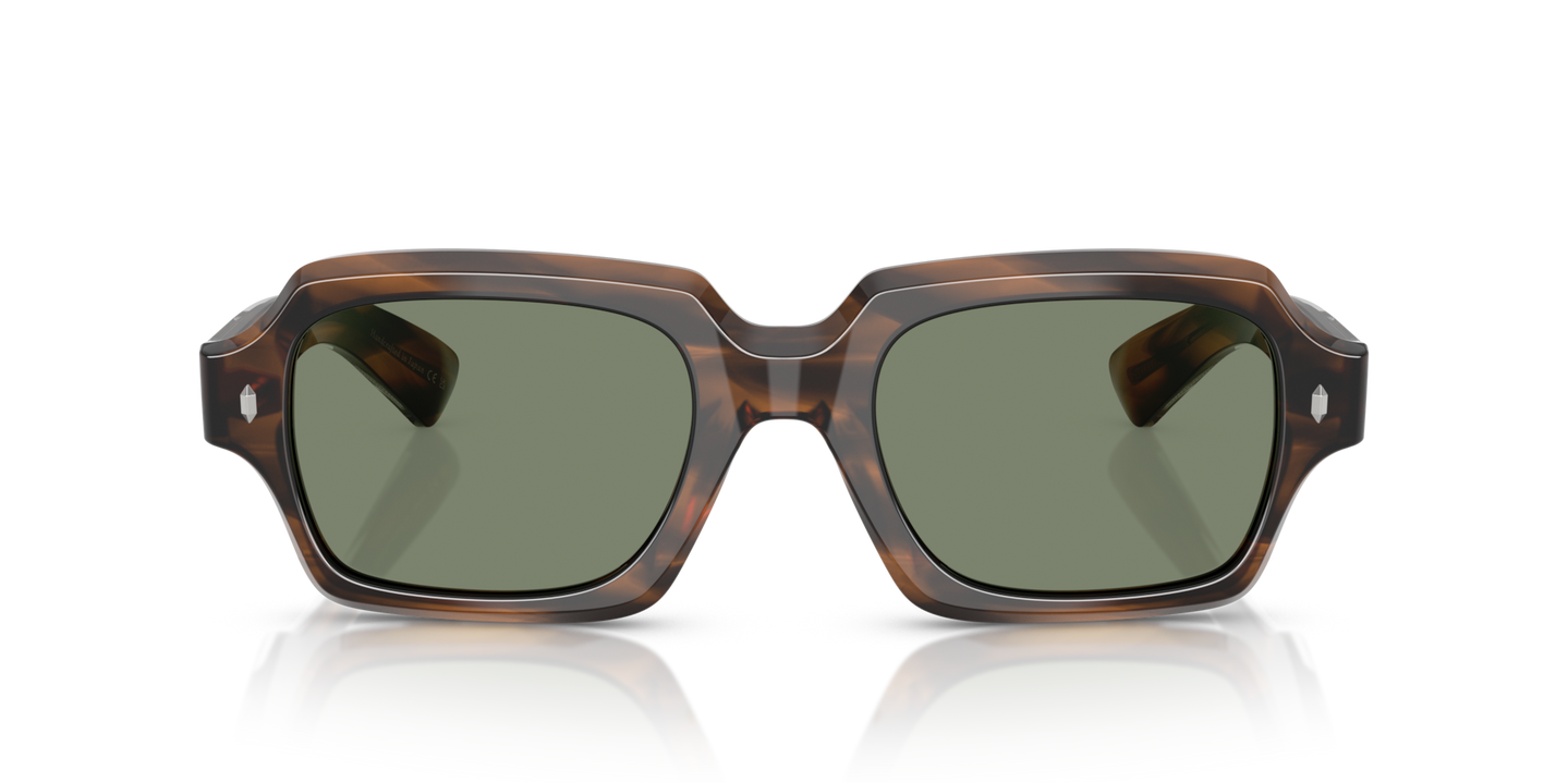 Sie Oliver Peoples Devaney 18k mit Barchan Gestell und Grün Gläsern - Bild Material