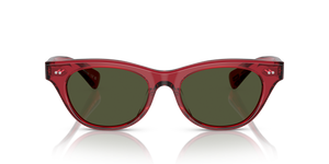 Oliver Peoples Avelin con montura Translucent Red y lentes Verde - imagen 2