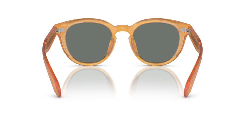 Sie Oliver Peoples N.05 Sun mit Semi-Matte Goldwood Gestell und Blau Gläsern - bild 5