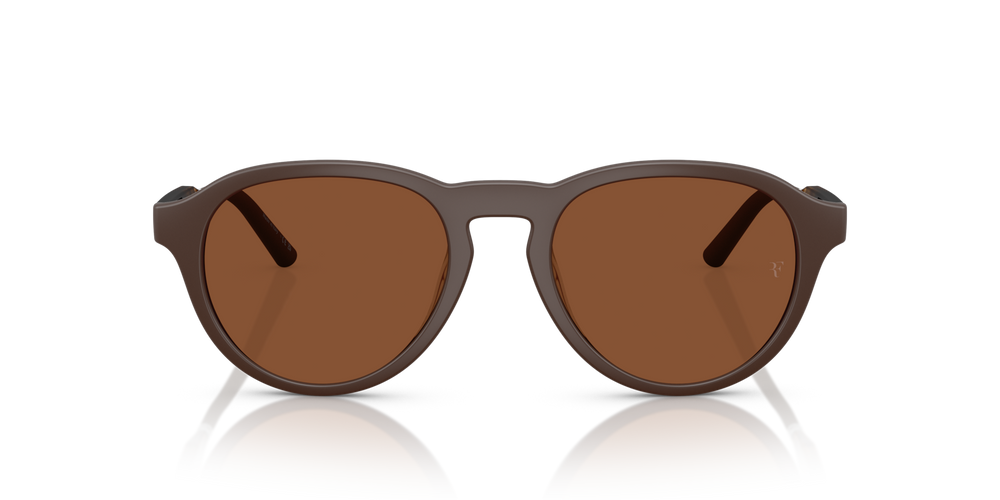 Oliver Peoples R-8 con montatura Terra d'ombra semi-opaco e lenti  Arancione - immagine 2