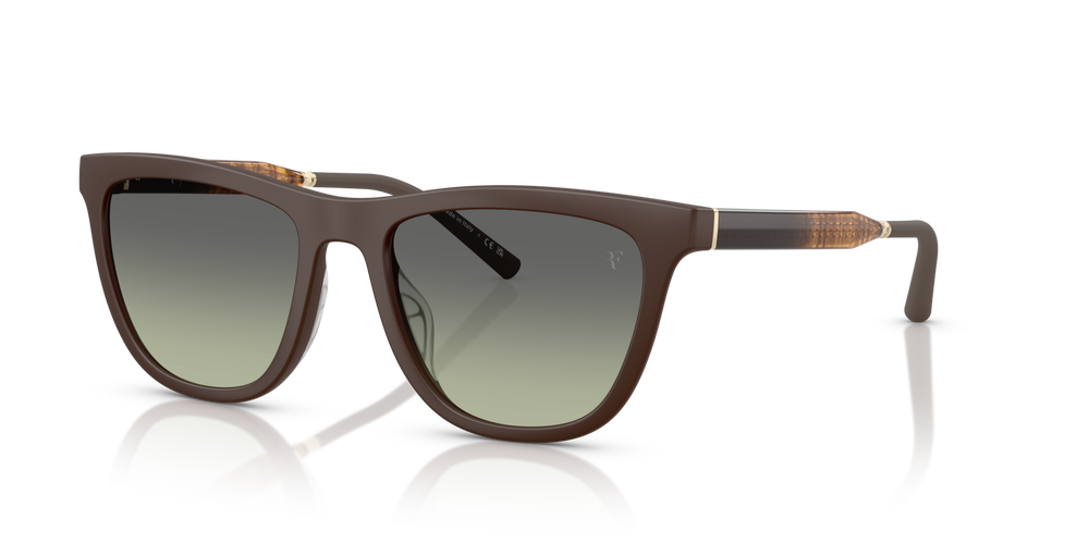 Sie Oliver Peoples R-9 mit Semi-Matte Umber Gestell und Grün Gläsern - bild 1