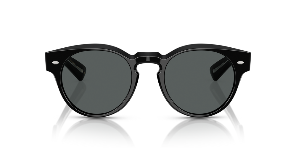 Oliver Peoples Hayton 18k、ピュアブラックフレーム、グレーレンズ - 画像 2