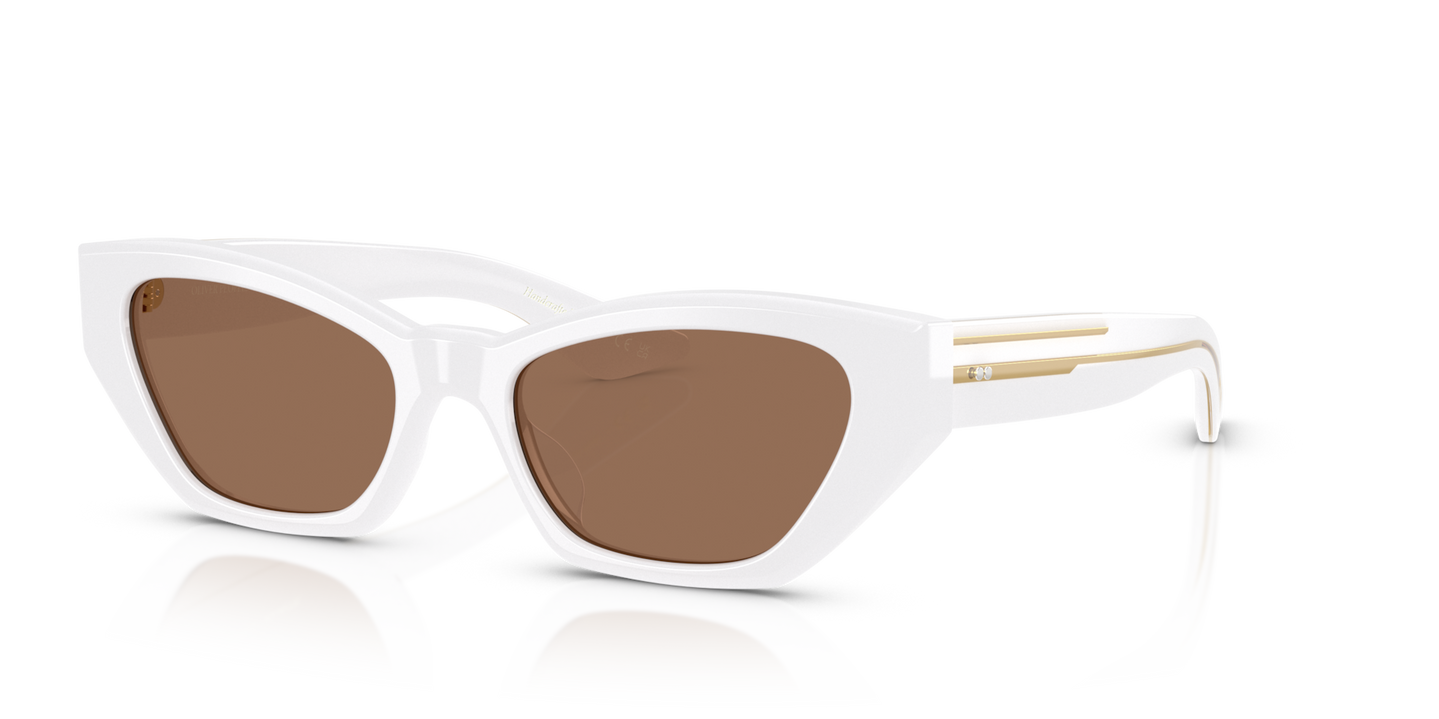 Sie Oliver Peoples 1961C mit Weiß Gestell und Braun Gläsern - Bild Stifte