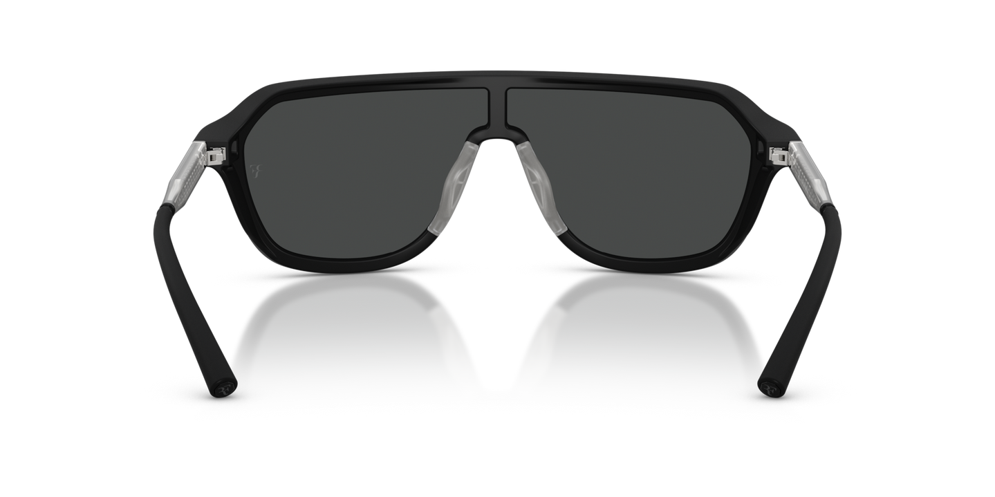 Oliver Peoples R-12 con montatura Semi-Matte Black e lenti  Grigio - Immagine Naselli