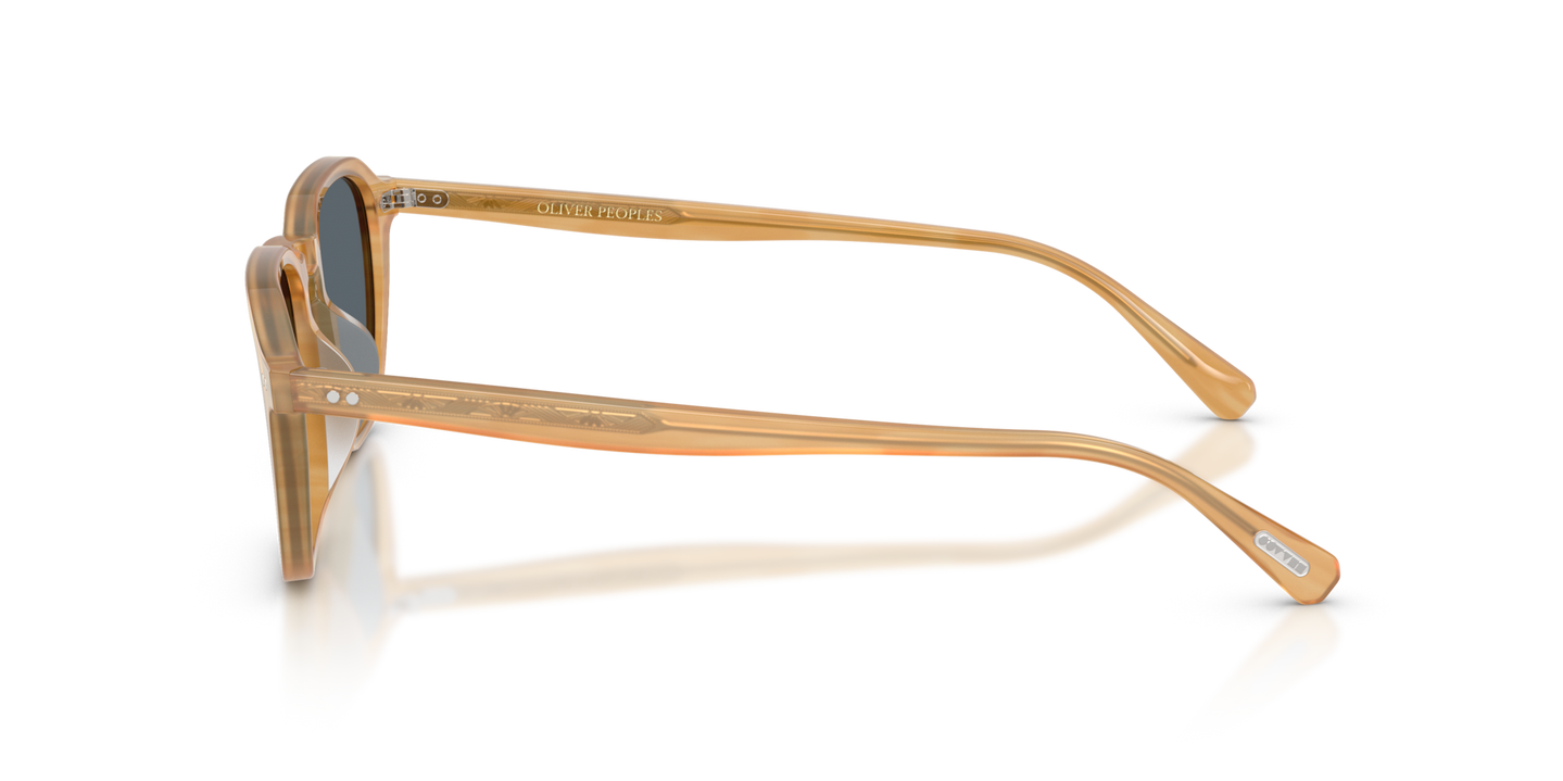 Oliver Peoples Emryn con montatura Semi-Matte Goldwood e lenti  Blu - Immagine Perni