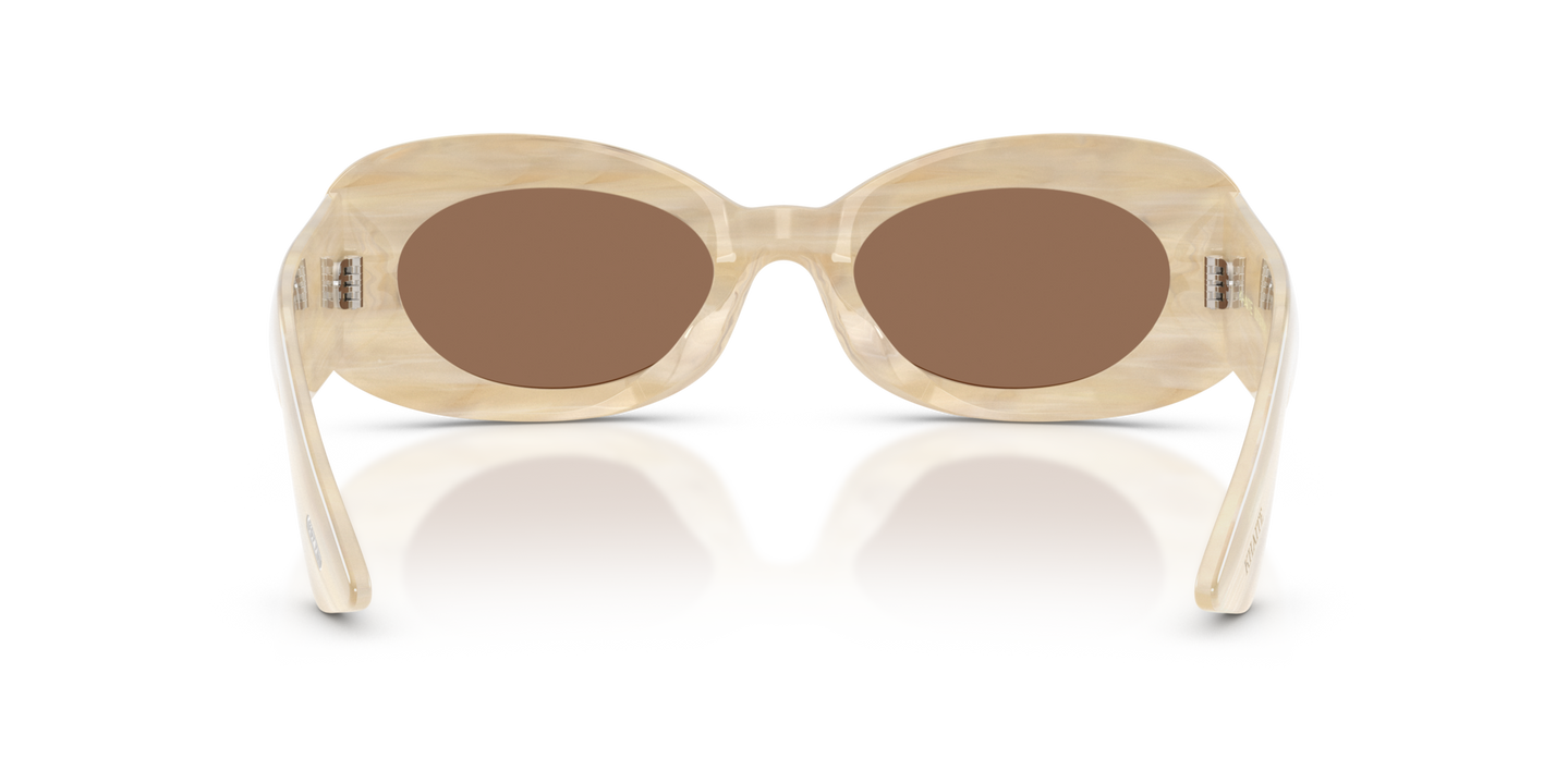 Oliver Peoples 1992C with Beige Silk frame and Brown lenses - Image Nosepads