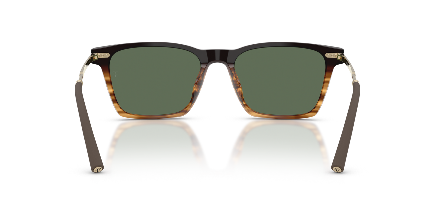 Oliver Peoples R-19 avec une monture Cortado et des verres Vert - Image Plaquettes de nez