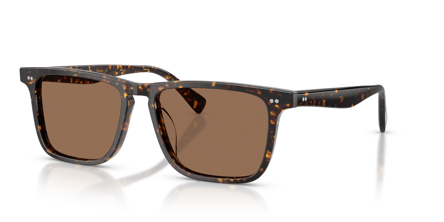 Oliver Peoples Brano avec une monture Écaille de tortue Atago et des verres Brun - Image Filigrane personnalisé