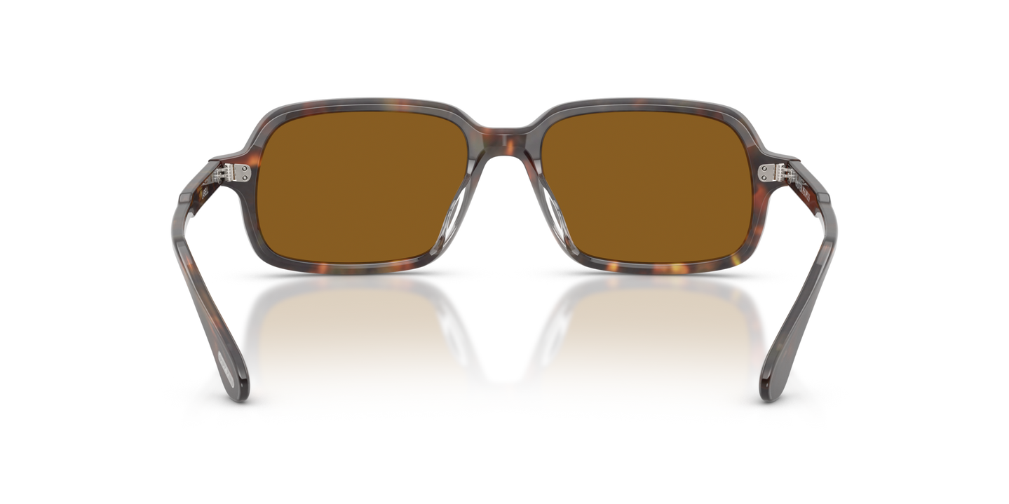 Sie Oliver Peoples Larell mit DTB Gestell und Braun Gläsern - Bild Stegplättchen