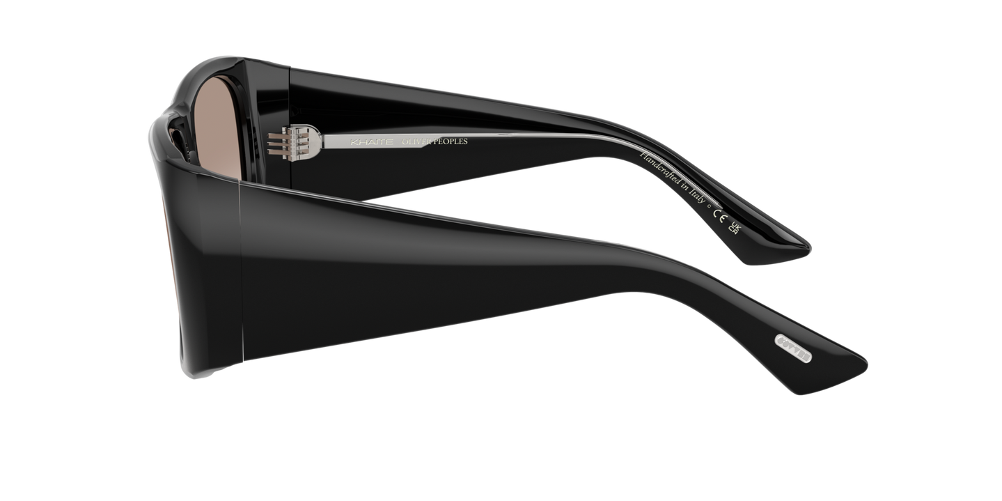 Sie Oliver Peoples 1965C mit Schwarz Gestell und Braun Gläsern - Bild Bügel