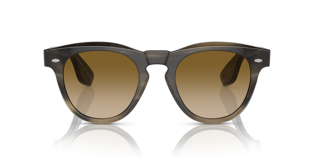 Oliver Peoples Nino Horn avec une monture Corne Marron clair et des verres Brun - image 2
