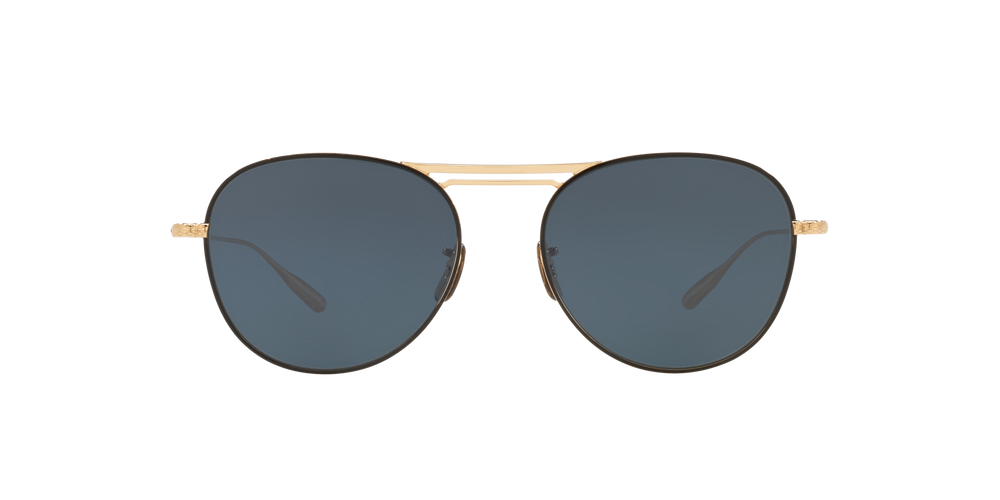 Oliver Peoples Cade-J con montura Marrón / Dorado satinado y lentes Azul - imagen 2