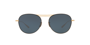 Oliver Peoples Cade-J con montura Marrón / Dorado satinado y lentes Azul - imagen 2