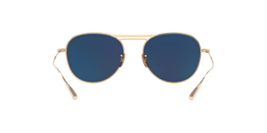 Oliver Peoples Cade-J con montura Marrón / Dorado satinado y lentes Azul - imagen 4